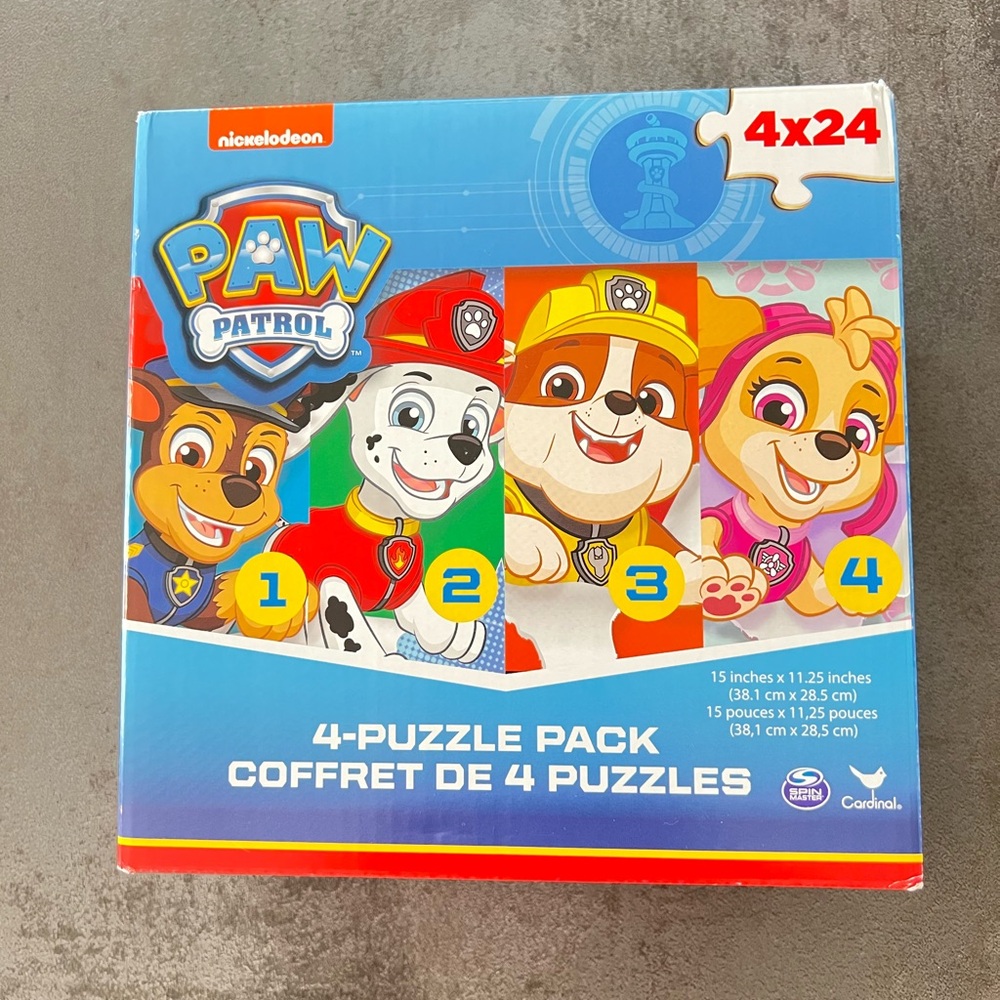 Nickelodeon Paw Patrol 4 Puzzle Pack